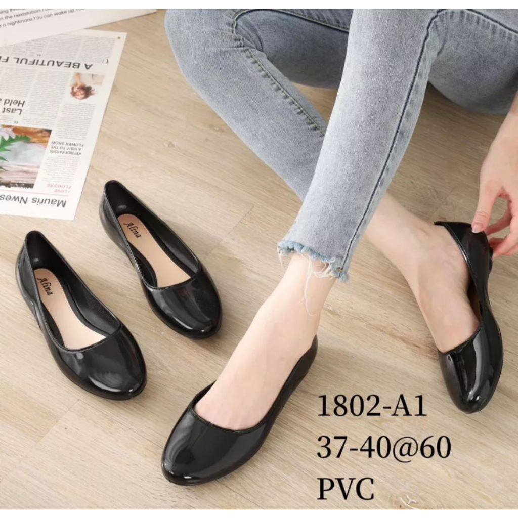 Sepatu Wanita Terbaru/Flat Shoes Jelly Alina 1802 Import/Sepatu Balet Korea Kekinian