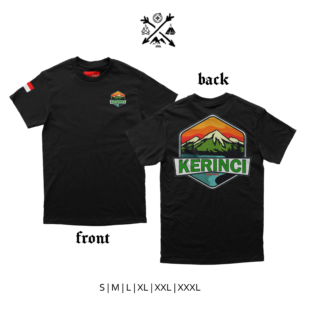 kaos gunung pendaki gunung kerinci
