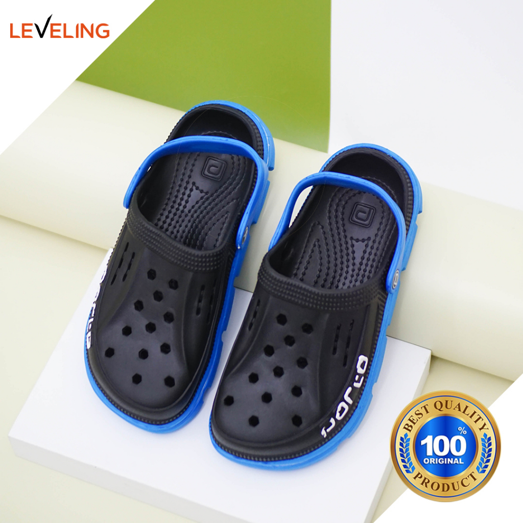 1006M - Porto Leveling Sandal Kodok Pria Selop Karet Simple Nyaman Berkualitas Original