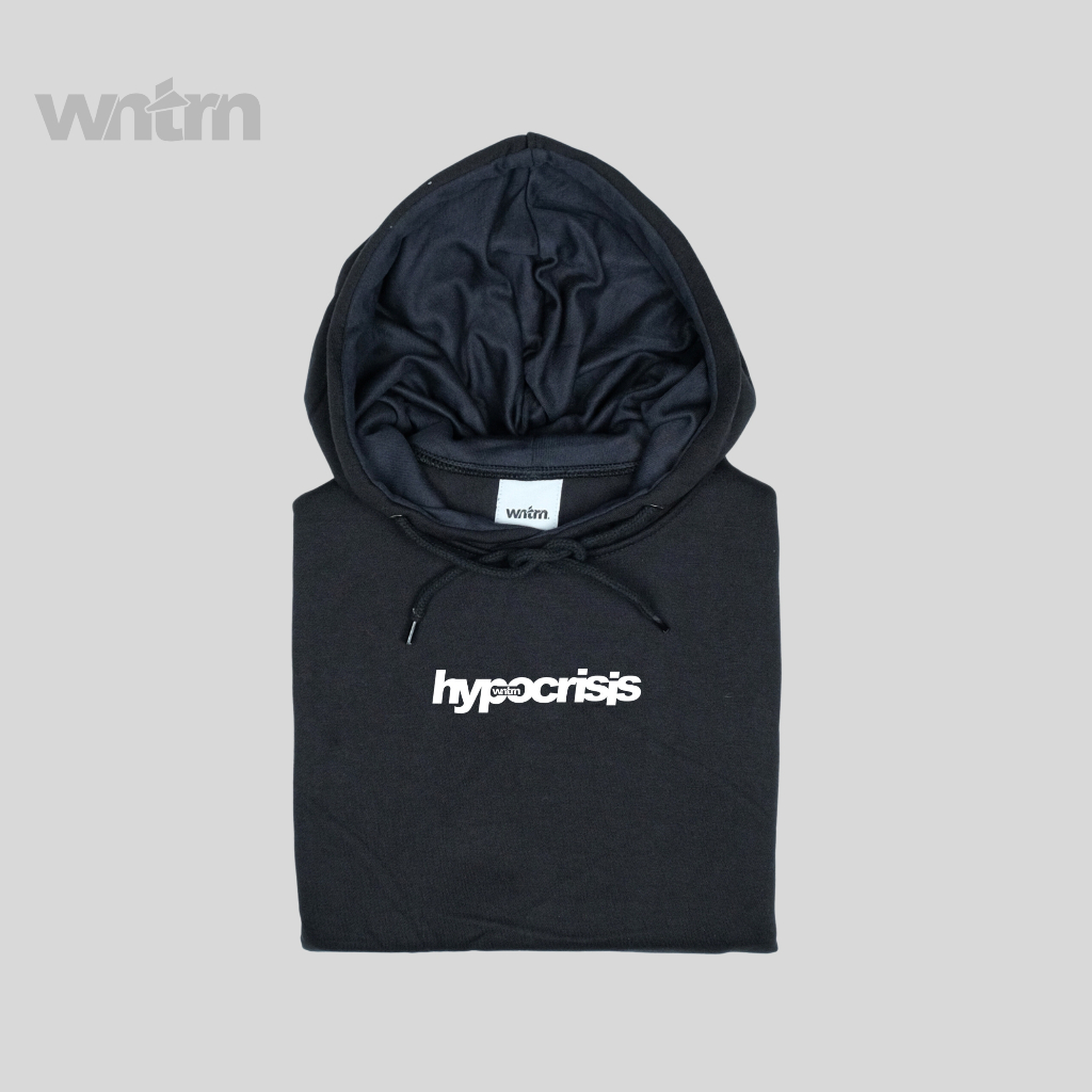 Hoodie Distro Pria Oversize Hitam Sablon Simple Polos Motif Tulisan Kata Print Pullover Lengan Panjang Keren Jumper Basic Nyaman Bahan Fleece Tebal