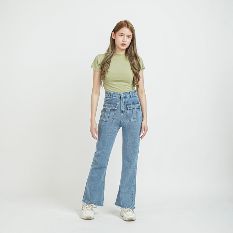 [LUXE.DLABEL] - Jeans 107 | Celana panjang Highwaist wanita Jeans import premium Jeans wanita polos ripped jeans High waist jeans wanita bkk Skinny Jeans High waist Baggy jeans Wideleg Jeans Kulot jeans Boyfriend jeans Wanita Kargo Jeans bangkok