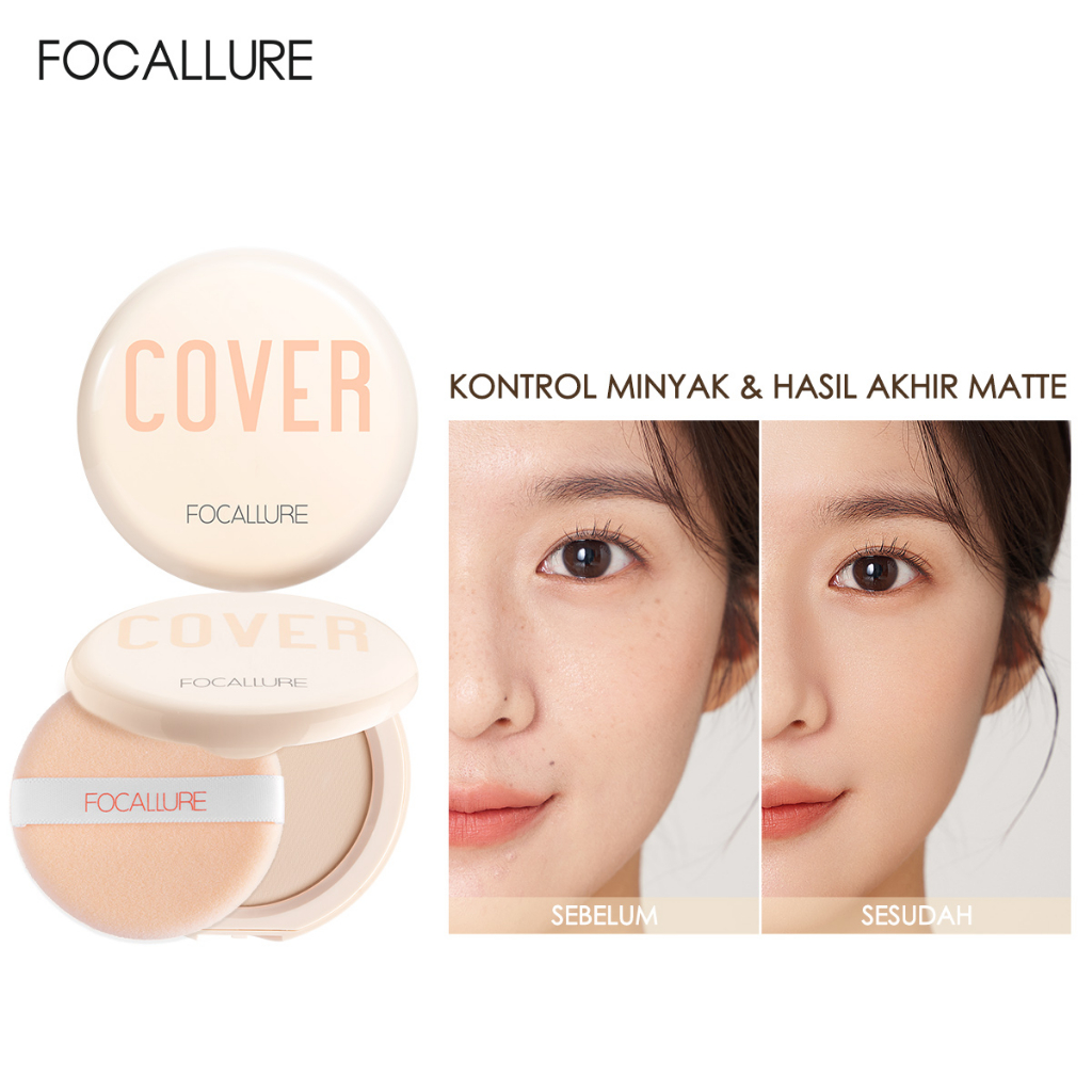 Focallure Matte Compact Powder Oil Control Pressed Powder Waterproof