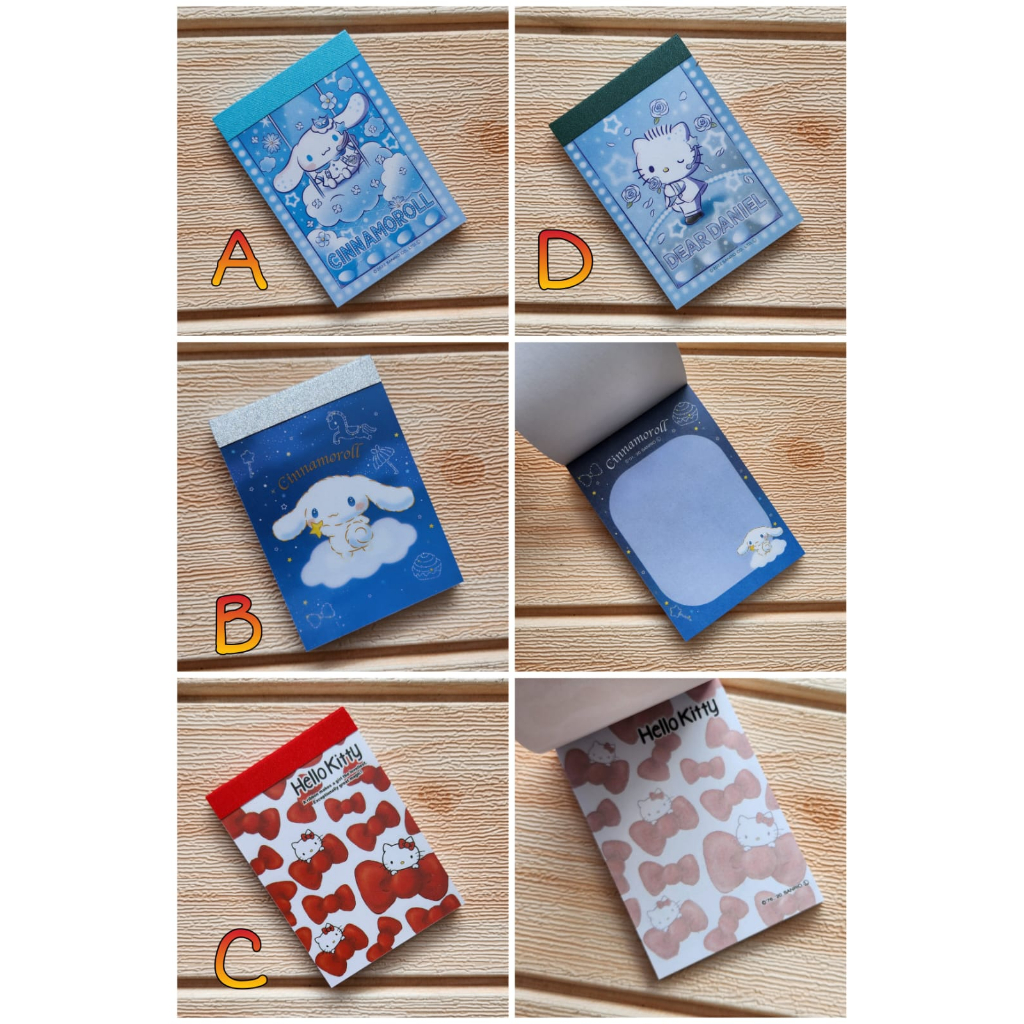 

MEMO SOBEK MINI HELLO KITTY CINAMOROLL (6X9)
