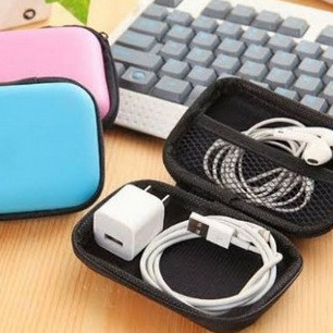 Tempat Earphone Headset Organizer Dompet Koin Charger Case Box