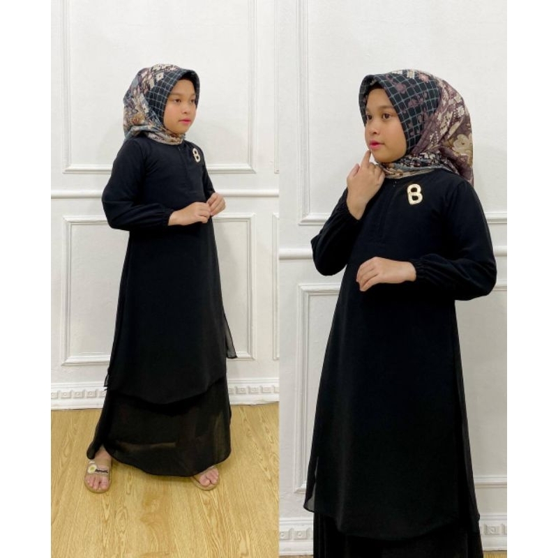 PB Prilly Busana - SURIA GAMIS ANAK  - GAMIS POLOS ANAK - MUSLIM - MEWAH