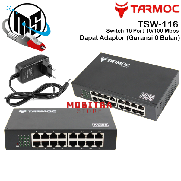 Tarmoc TSW-116-2G-240W, 16 Port 10/100 POE 802.3af/at POE Switch 240W