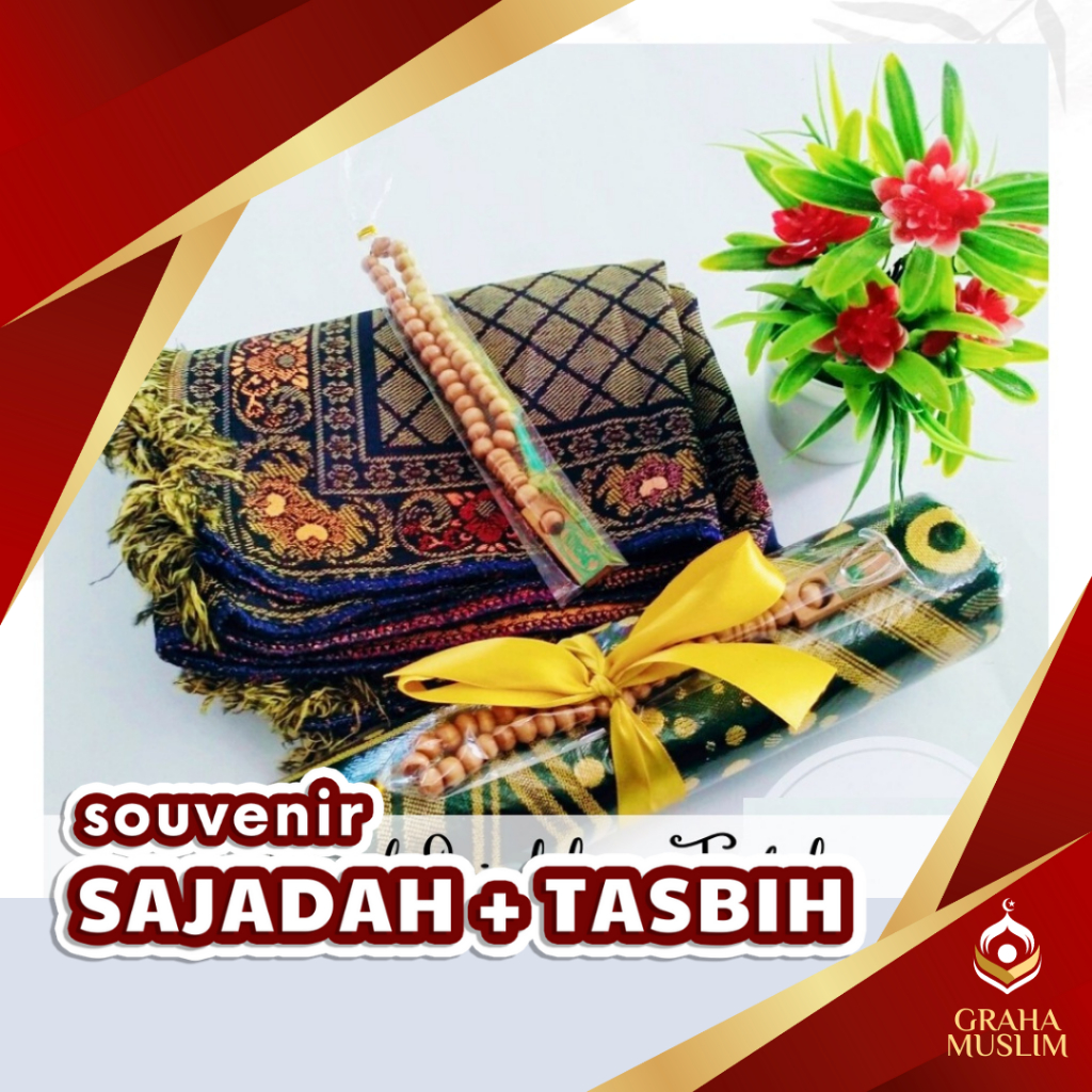Souvenir Sajadah Tasbih Travel Turki Tipis Dewasa | Sejadah Traveling Turkey Murah Grosir Tahlilan