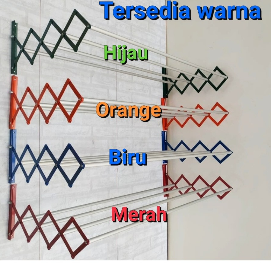 JEMURAN DINDING TARIK ALUMINIUM /JEMURAN TEMBOK LIPAT MINIMALIS 100CM