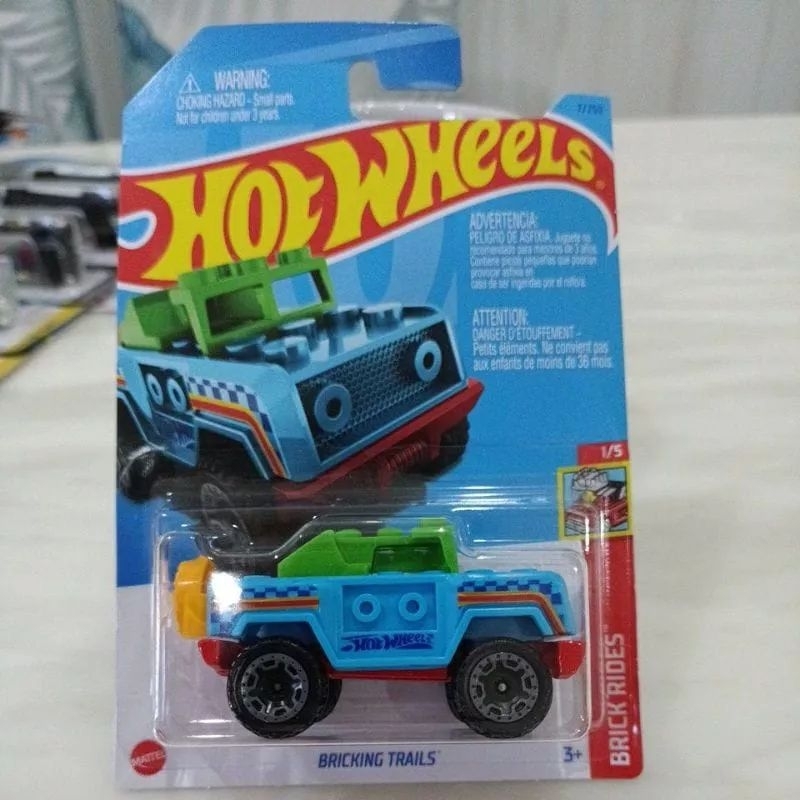 HOT WHEELS BRICKING TRAILS BIRU ORIGINAL 100%