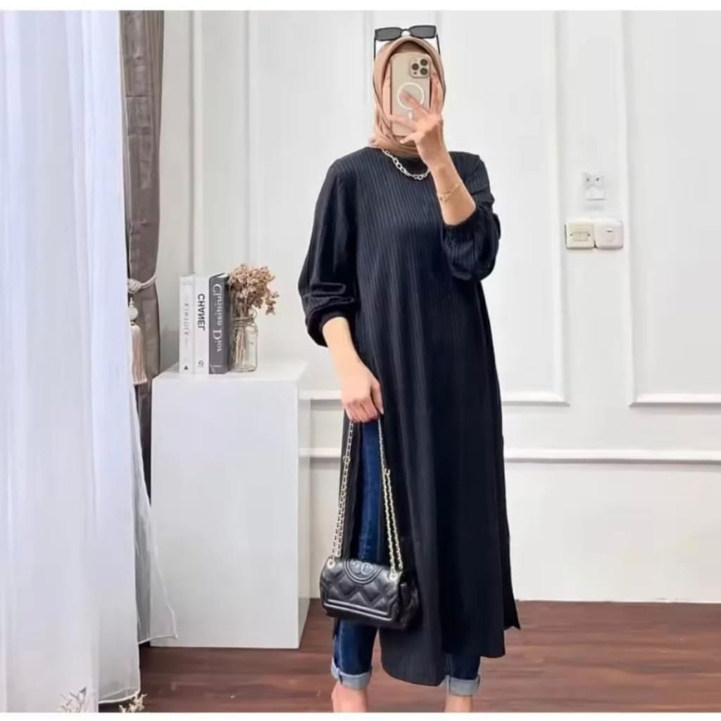 Long Tunik Wanita Terbaru 2023 Knit Premium Jumbo