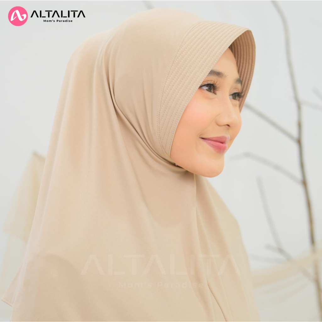 Altalita - Hijab Bergo Hamidah Penguin Size L Kerudung Instan Qanita Jersey Premium Jilbab Sporty Menutup Dada Cocok Untuk Sekolah Olahraga Volly Futsal Senam dan Sehari-Hari