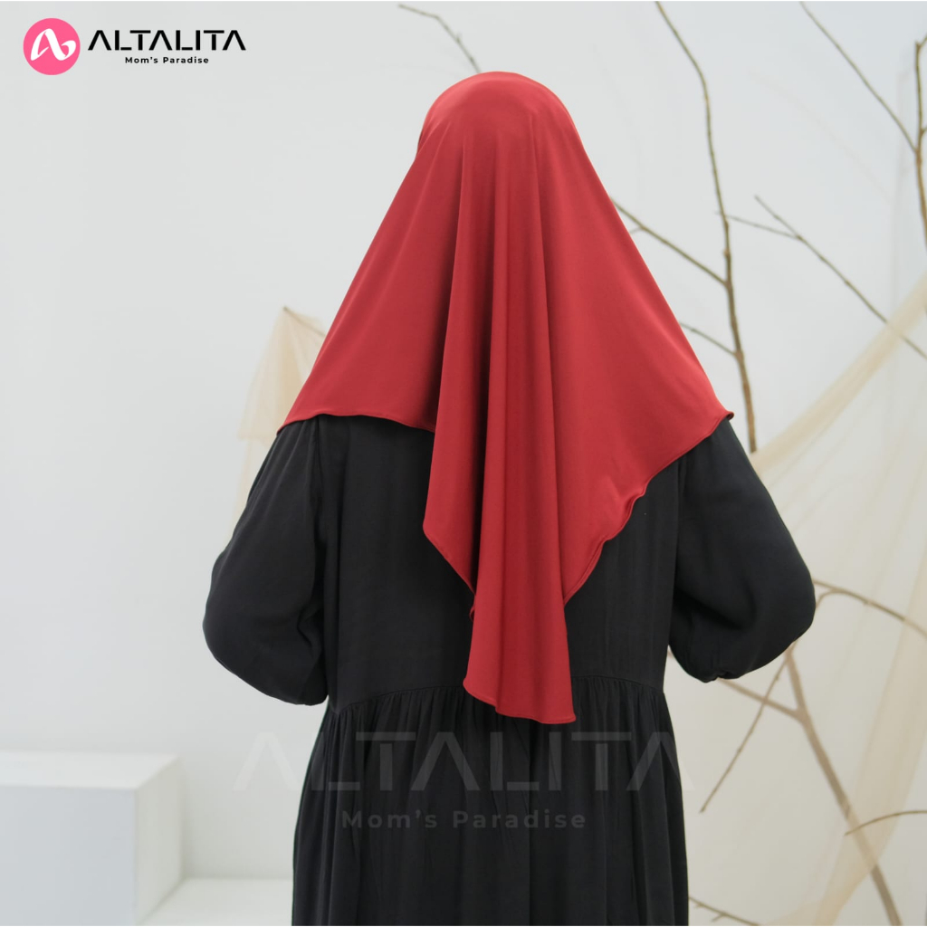 Altalita - Hijab Instan Qanita Bergo Hamidah Jersey Premium Kerudung Sport Olahraga Ukuran L Jilbab Sekolah Instant Menutup Dada Terbaru