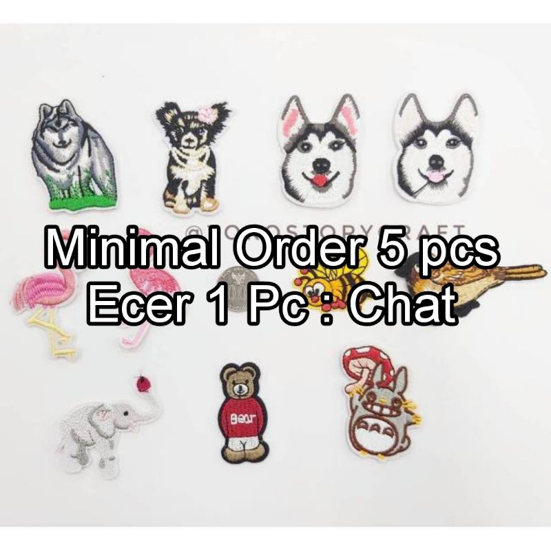 IRON PATCH ANIMALS / EMBLEM BORDIR CUTE