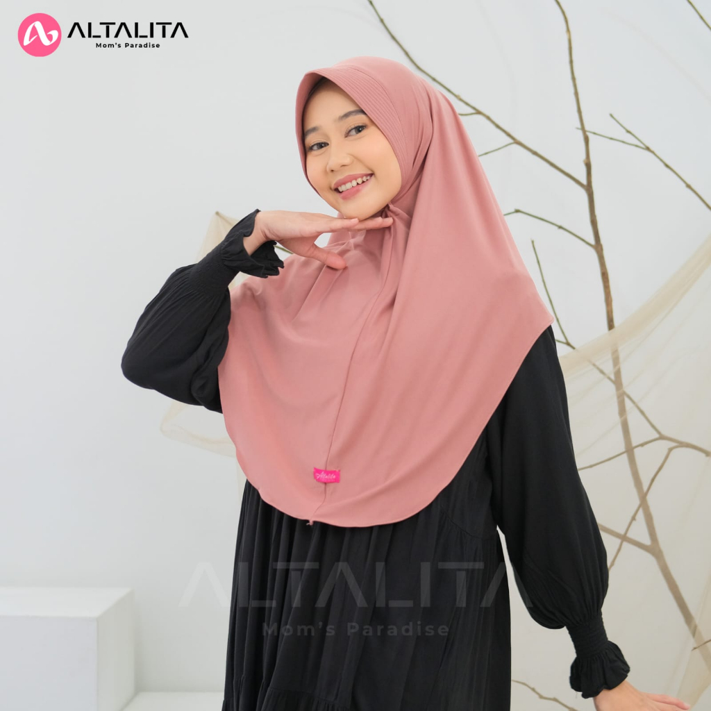 Altalita - Kerudung Instan Qanita Penguin Ukuran L Jersey Premium Jilbab Bergo Hamidah Menutup Dada Hijab Sport Instant Cocok Untuk Sekolah Olahraga Volly Futsal Senam dan Sehari-Hari