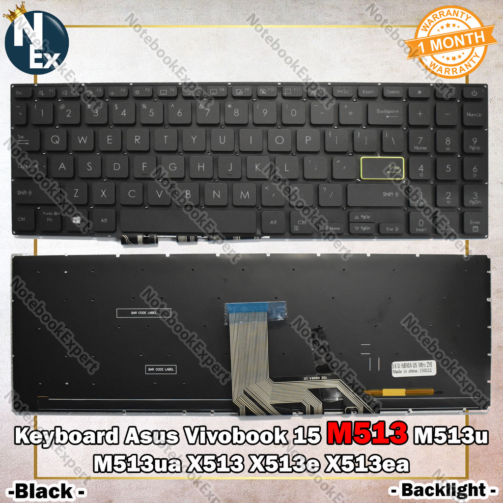 Keyboard Asus Vivobook 15 K513 K513E K513EA K513EQ M513 M513U Black