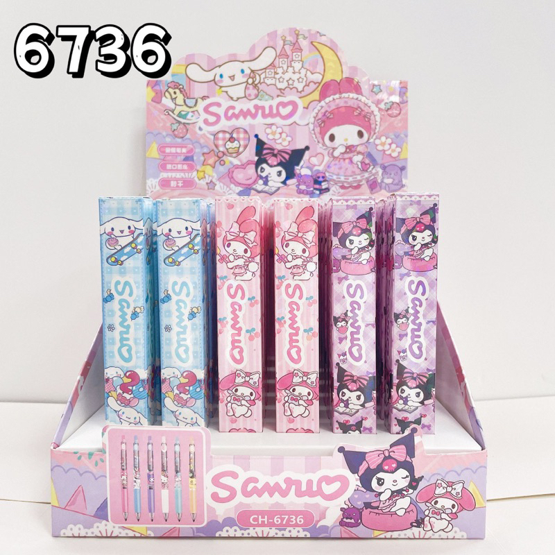 PULPEN SANRIO 0.5MM BALLPOINT PENCINNAMOROLL KUROMI MELODY POM PURIN/PULPEN TEKAN KAWAII LUCU