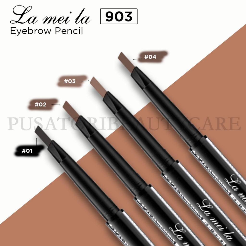 LAMEILA 903 EyebrowPencil Waterproof Double Head Pinsil Alis anti Air