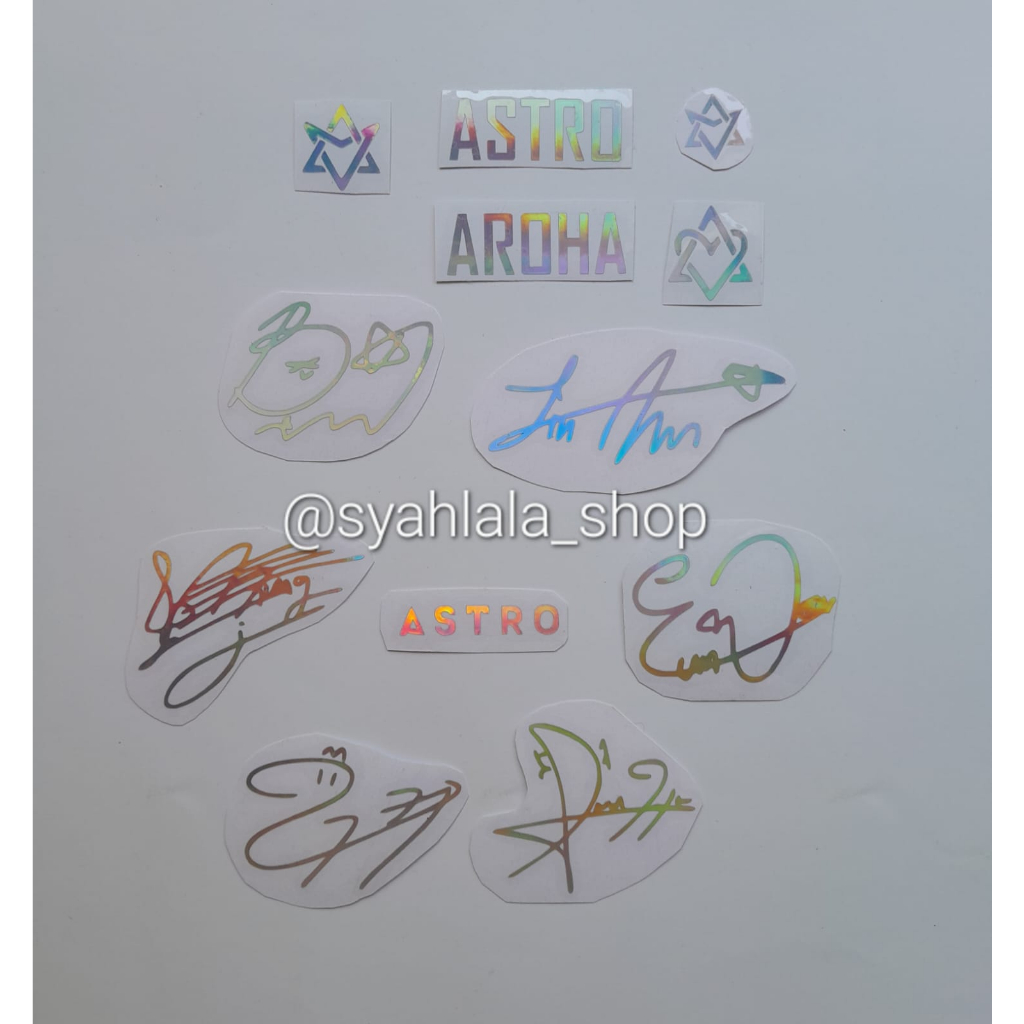 STIKER HOLOGRAM TTD ASTRO STIKER TANDA TANGAN HOLOGRAM ASTRO stiker holo tanda tangan kpop