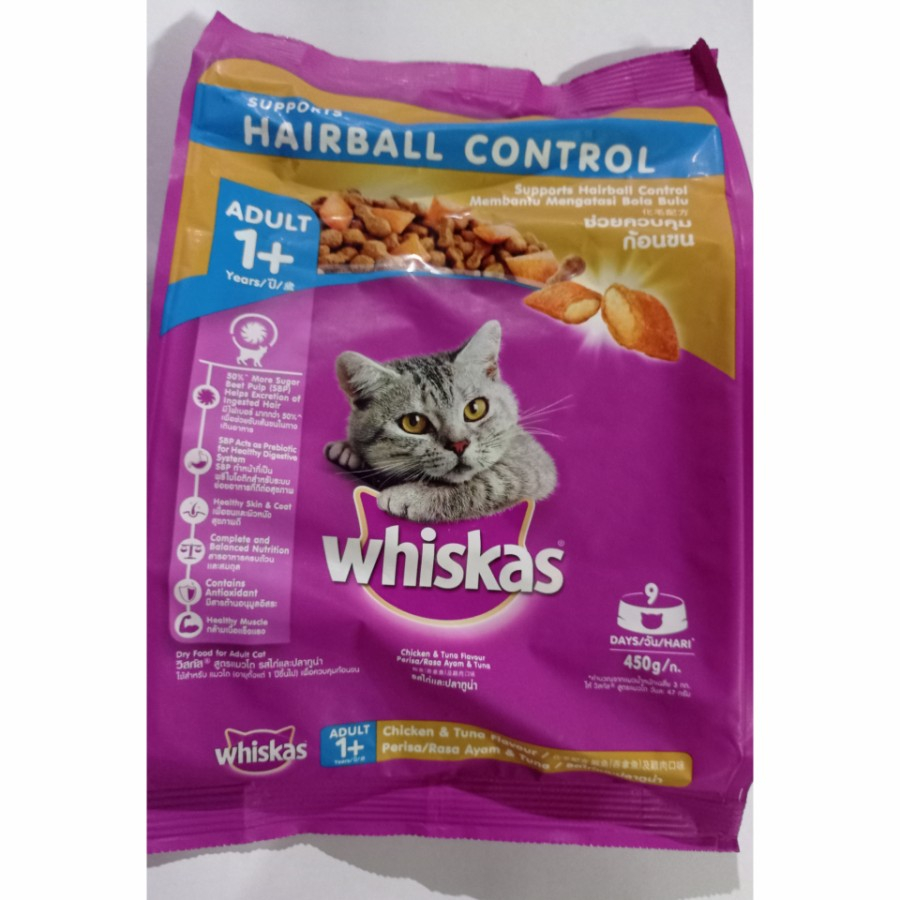 whiskas 450 gr hairball control - Chicken &amp; tuna