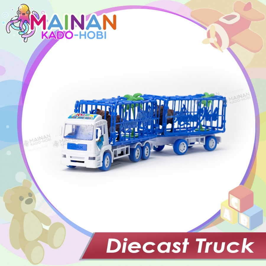 HADIAH IDUL FITRI MAINAN ANAK MINIATUR DIECAST TRUK KARAKTER ANIMAL