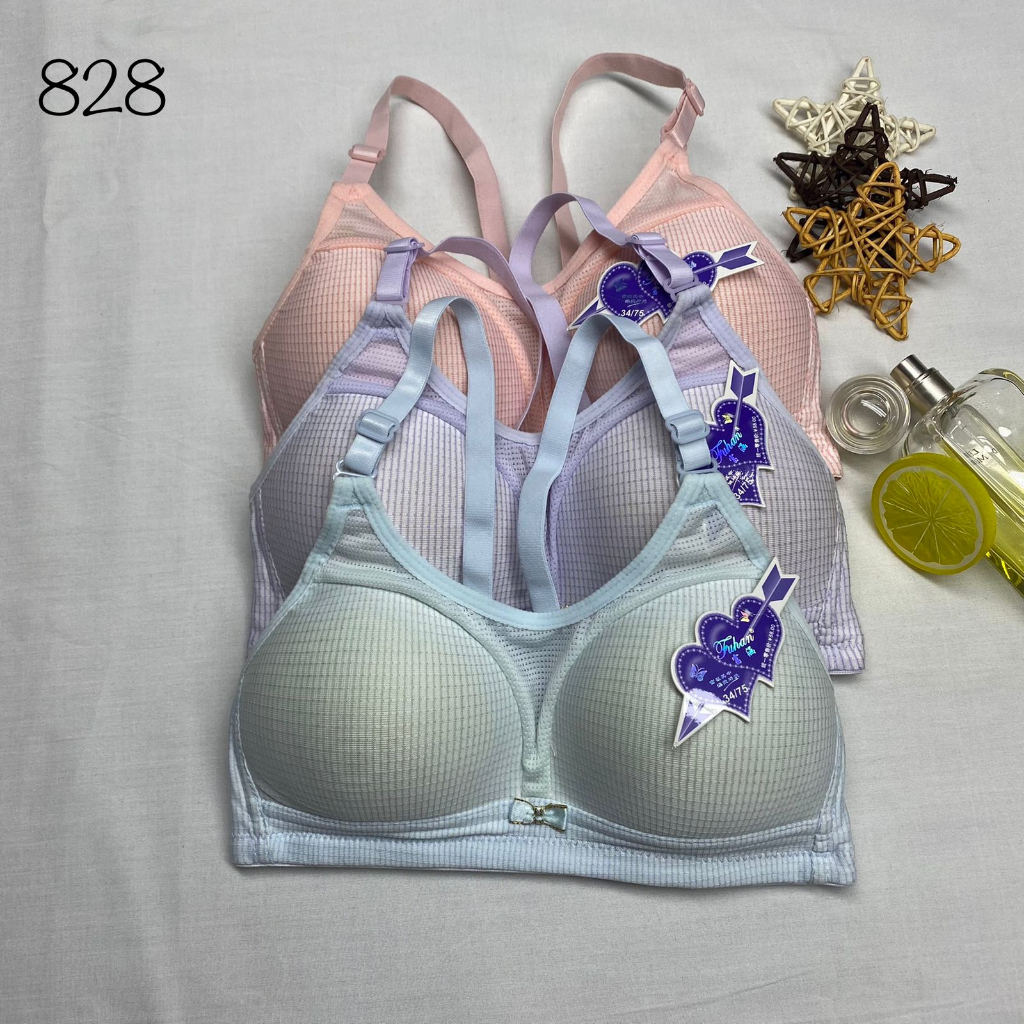 Bra Bh wanita 828 Busa tipis katun lembut