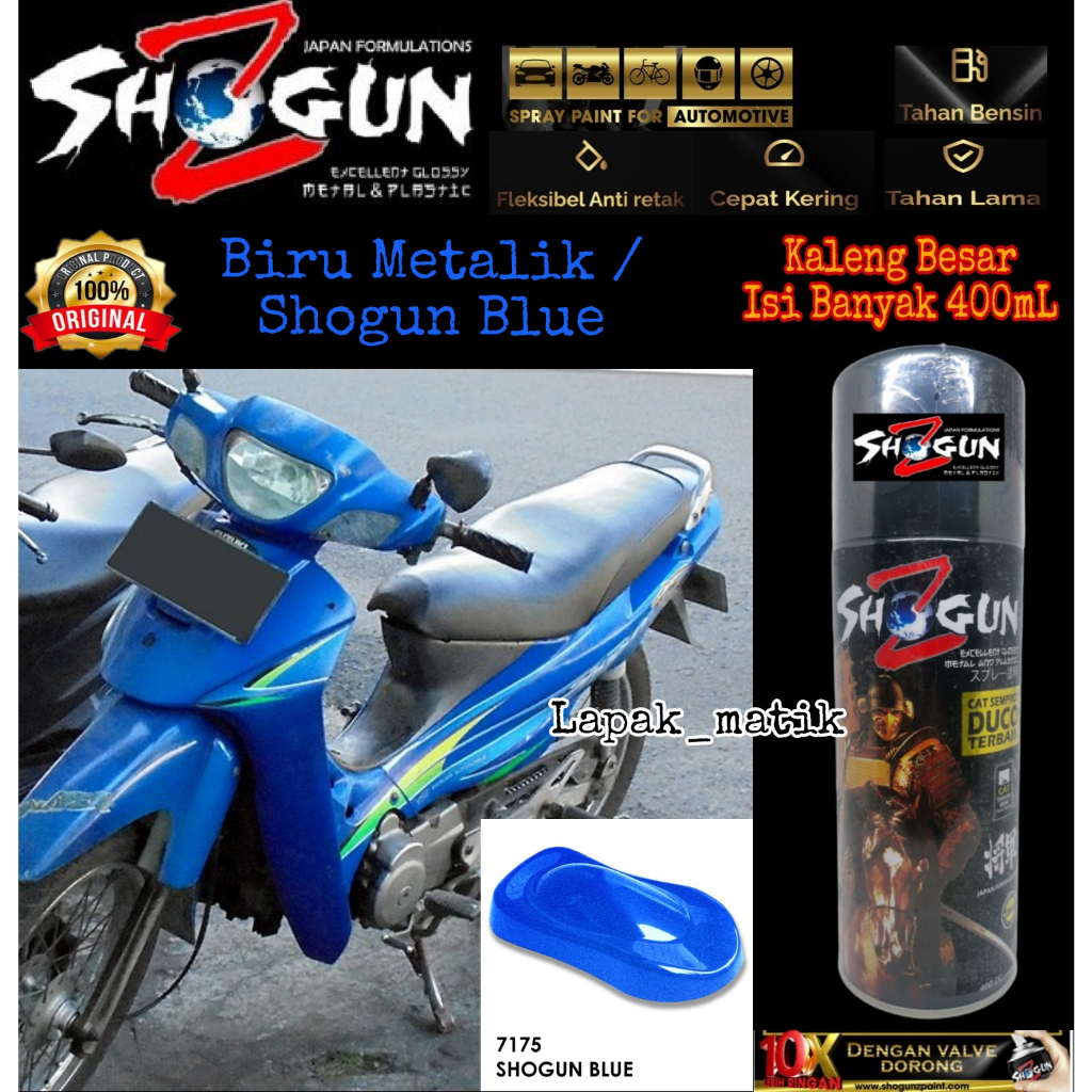 Pilok SHOGUN Z BIRU METALIK SHOGUN BLUE 7175 400ML