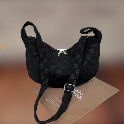 TAS SELEMPANG WANITA KOREA KEKINIAN NILON HITAM JENINE TA827B5 IMPORT SLING BAG SHOULDER BAHU REMAJA CEWEK FASHION PREMIUM BRANDED BATAM MURAH SIMPLE CASUAL LUCU TERBARU