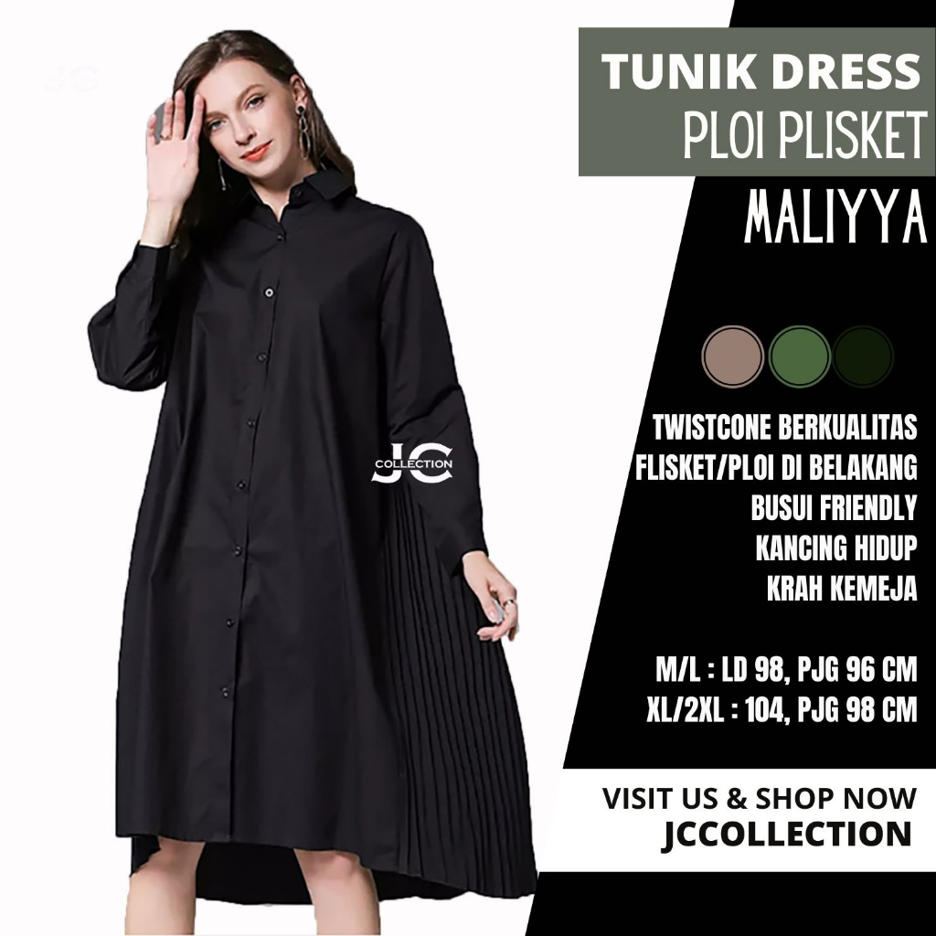 Tunik Jumbo Lengan Panjang Maliya - JCCollections