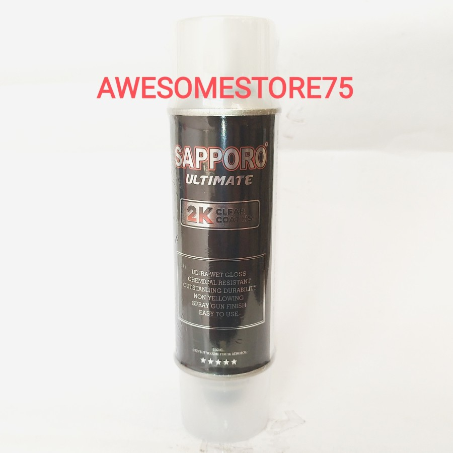 SAPPORO ULTIMATE **** 2K81 HS CLEAR 2 K COAT GLOSS KILAT Cat Semprot Kilat Basah Pylox Pilox