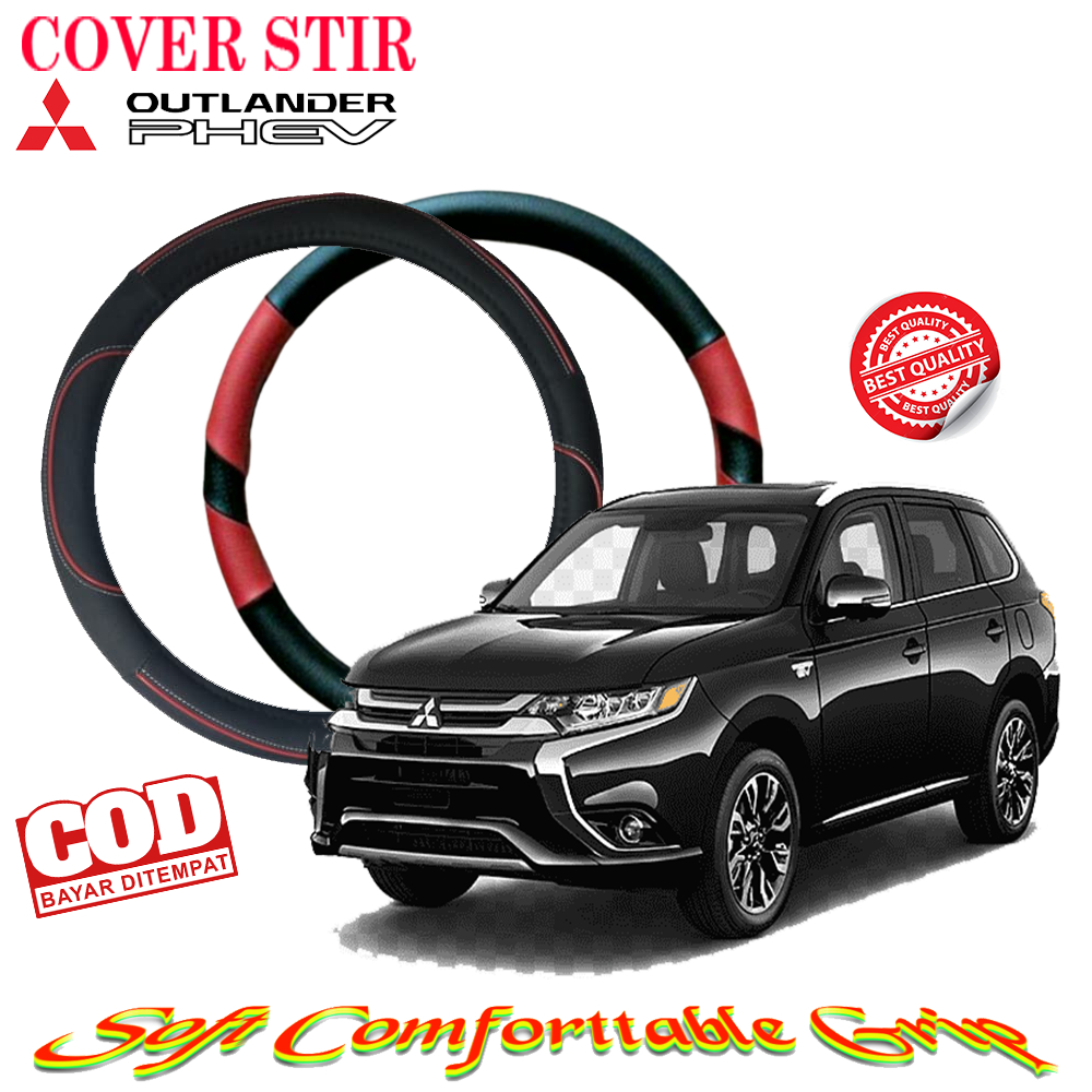Sarung Pelindung Steering Wheel Cover Stir Setir Steer Kemudi Mobil Mitsubishi OUTLANDER PHEV Kulit 