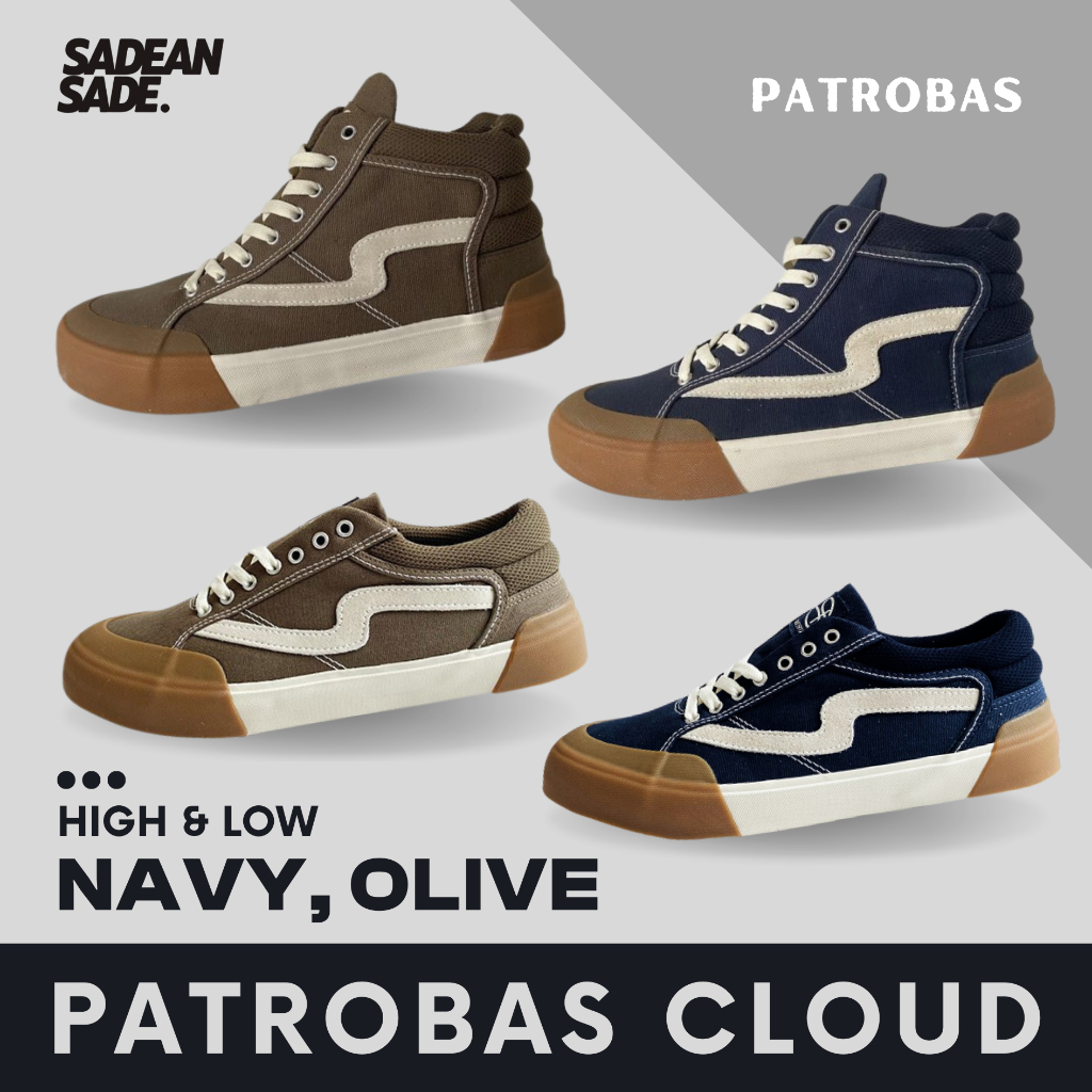 Sepatu Patrobas Cloud Navy, Olive - High & Low