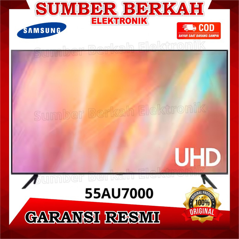 TV LED Samsung 55AU7000 55 Inch UHD 4K Smart TV Samsung 55” 55 AU 7000 promo