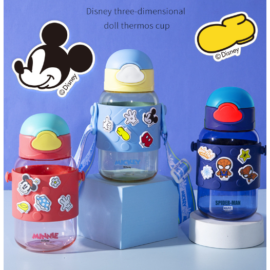 DISNEY DIY 3D STICKER WATERBOTTLE MICKEY/MINNIE/SPIDERMAN/ELSA WD8128