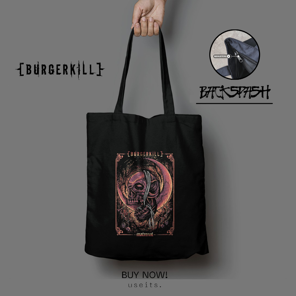 Tas Totebag Band Burgerkill Custom Pria Wanita - BURGERKILL