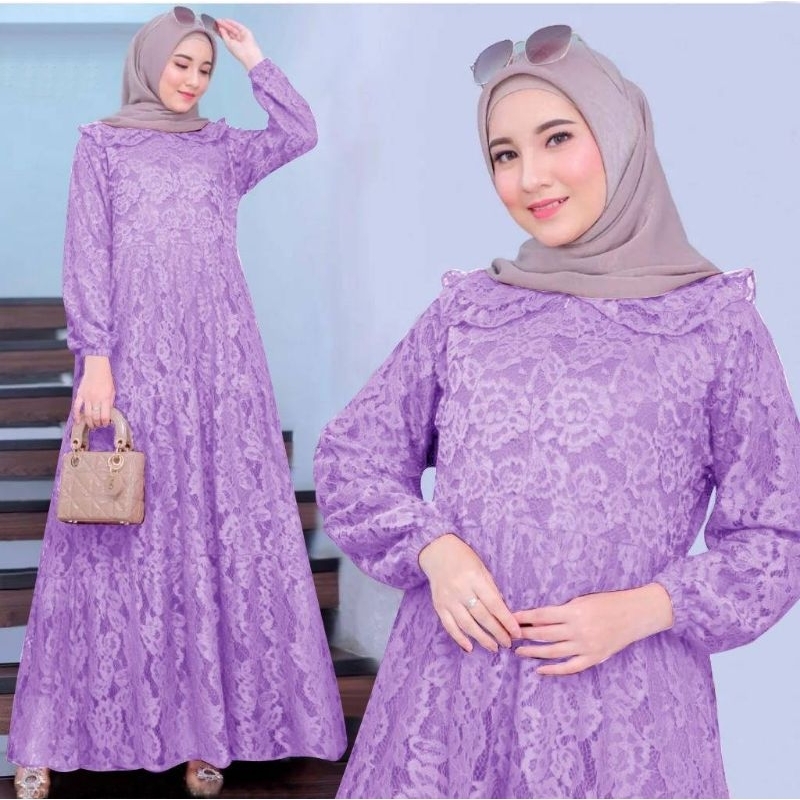 GAMIS ALILA /MAXI ALILA /BRUKAT DEPAN BELAKANG /GAMIS UNDANGAN/GAMIS KONDANGAN