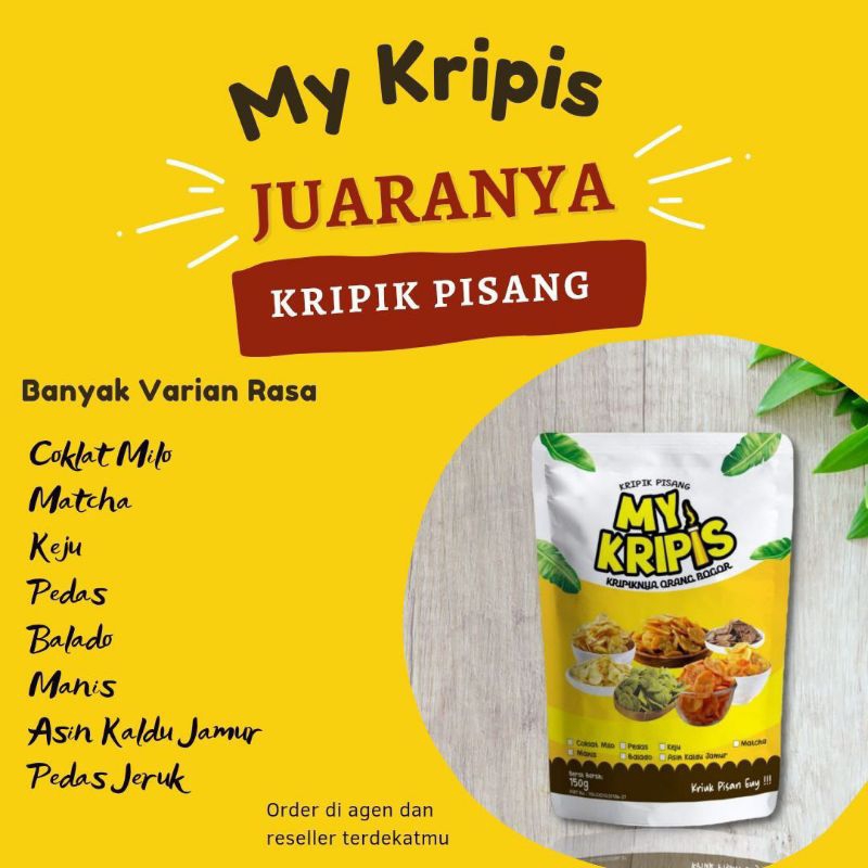 

kripik pisang my kripis rasa pedas