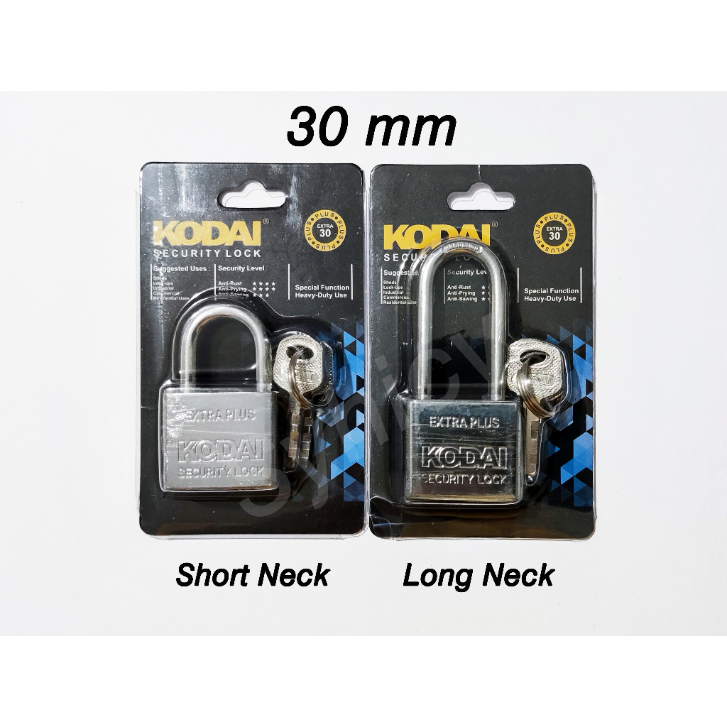 Gembok KODAI 30 mm Leher Pendek Panjang / Padlock Short Long Neck Original