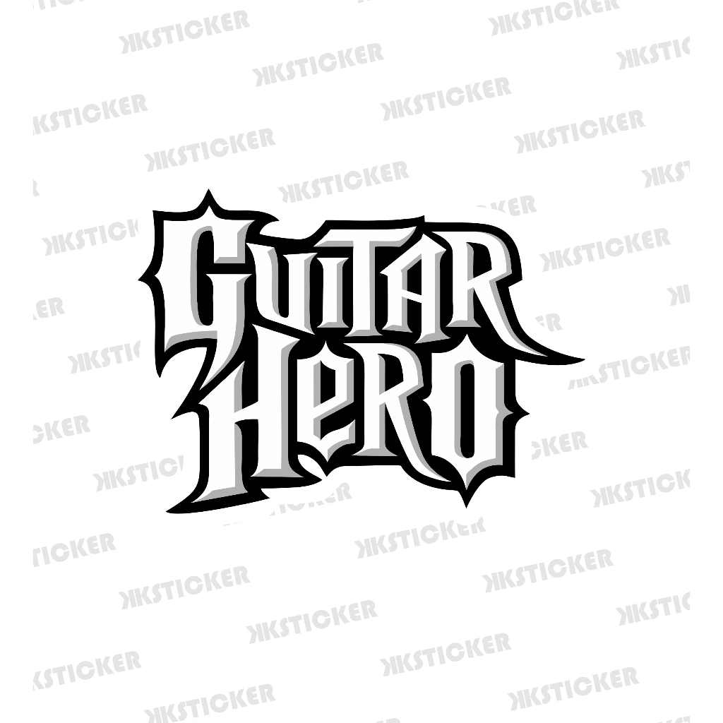 

Sticker Guitar Hero | Stiker Vinyl Anti air + Laminasi