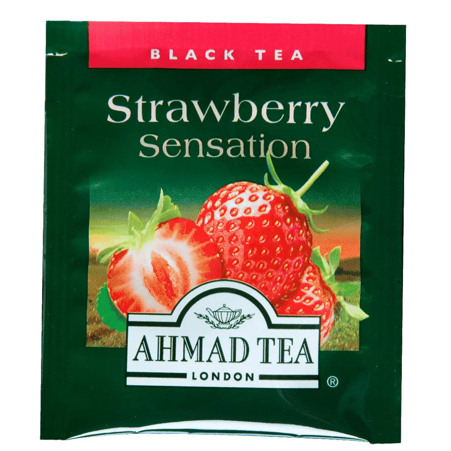 

Ahmad Tea Strawberry Sensation Flavoured Black Tea with Fruit Pieces Teh Hitam Rasa Buah Stroberi