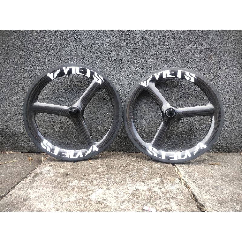 Wheelset VIETS Trispoke Carbon 20 451 vbrake 22 inch sepeda