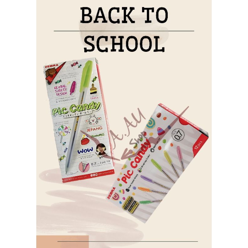 

Pena/Pulpen/Pen // Pic Candy Zebra Fine 0.7mm // Isi 12Pcs // Hitam