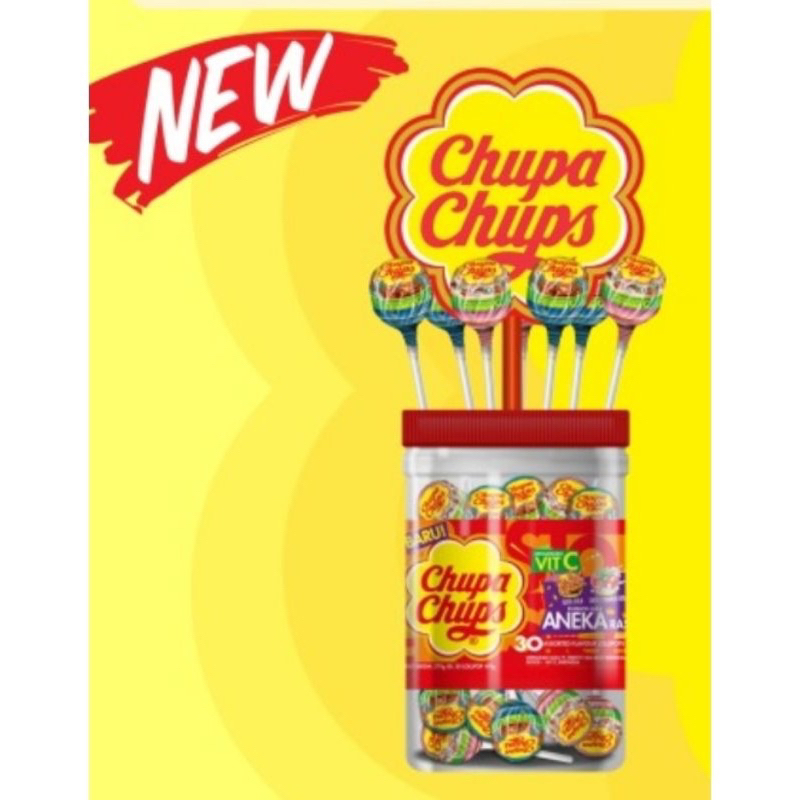 CHUPA CHUPS Cups Toples Permen Lolipop Lollipop Candy Rasa Aneka Buah 30 pcs 30 pcs