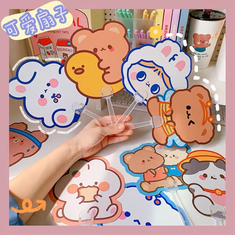 READY STOCK BISA COD - KIPAS TANGAN MINI LIPAT PORTABEL HADIAH SOUVENIR AKSESORIS FASHION KARAKTER KARTUN HEWAN BERUANG KELINCI LUCU ANAK PEREMPUAN KAWAII GAYA REMAJA CEWEK IDOL KPOP KOREA FANCY ELEGAN MEWAH VIRAL MURAH IMPOR PREMIUM AESTHETIC