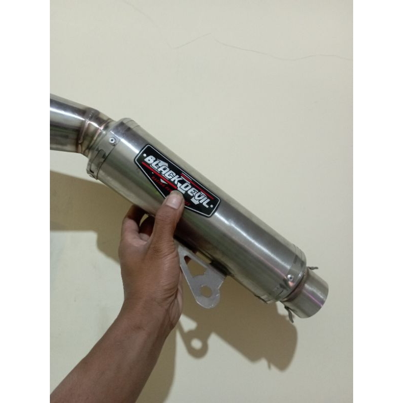 slincer knalpot racing blacdevil suara ngebas inlet50. inlet38