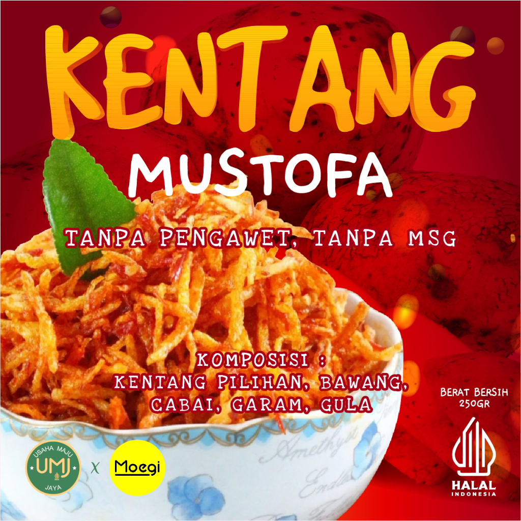 

Kering Kentang Mustofa Goreng Usaha Maju Jaya 250gr Home Made Original Balado Gurih