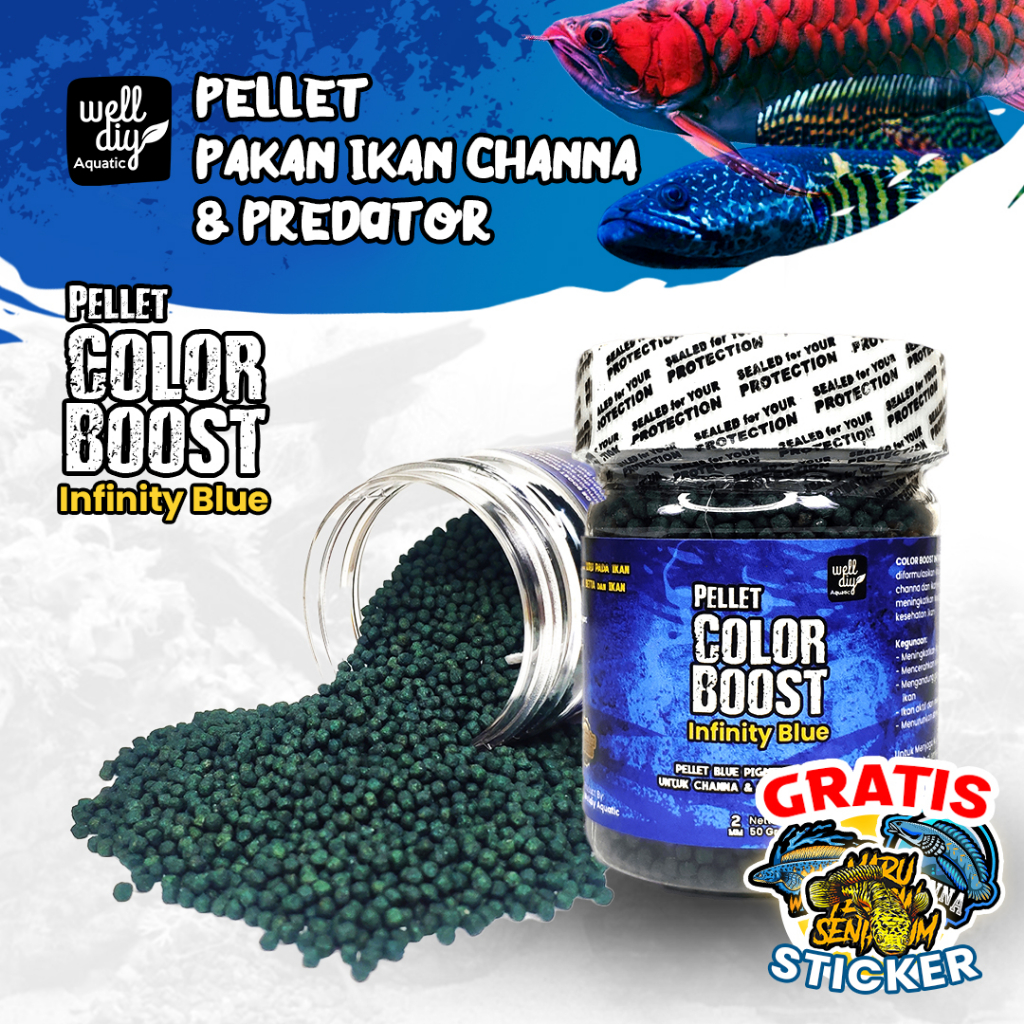 Pelet Ikan Channa Pakan Chana Blue Pulcra Carophyll COLOR BOOSTER Blue Pigment