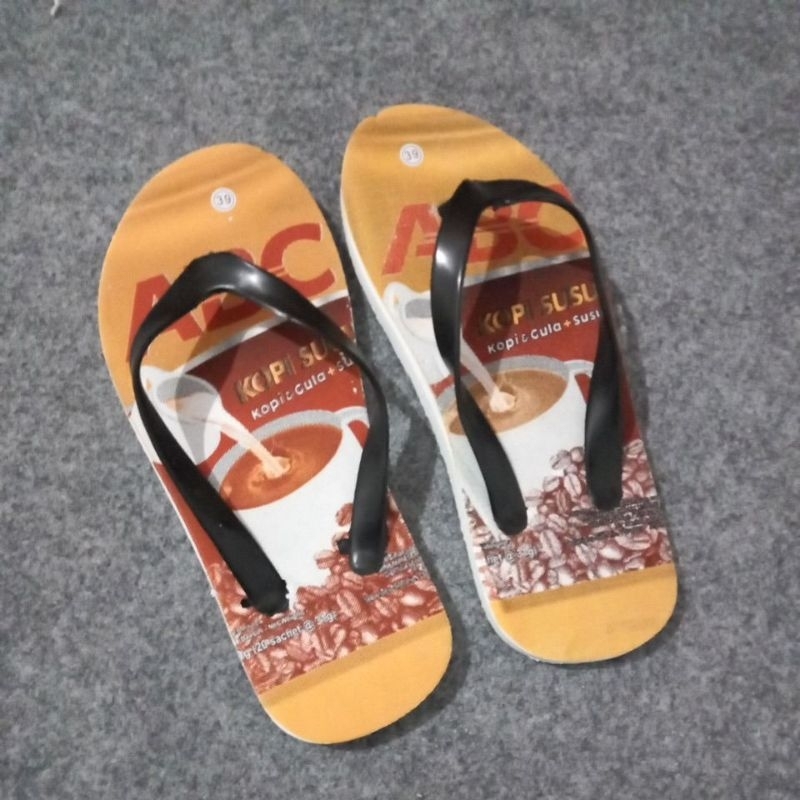 SANDAL JEPIT PRIA MOTIF RIFCL DAUN