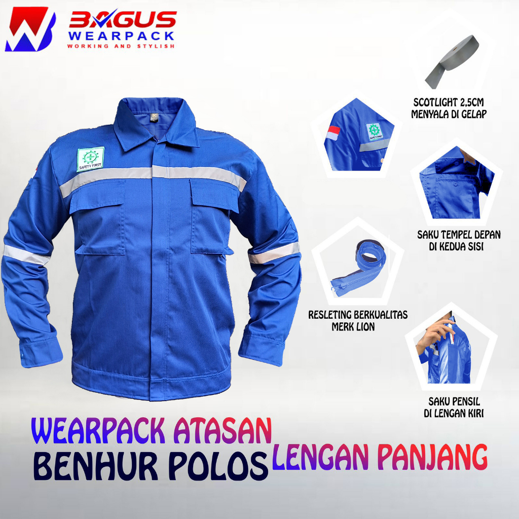 BAJU PROYEK KEREN / BAJU KERJA PRIA PROYEK / BAJU KERJA PIRA LAPANGAN / BAJU WEARPACK LENGAN PANJANG / BAJU WEARPACK / WERFAK PRIA KERJA / BAJU WEARPACK KERJA PROYEK / WEARPACK PROYEK / WEARPACK PRIA KEREN / BAJU PROYEK LENGAN PANJANG / BENHUR POLOS