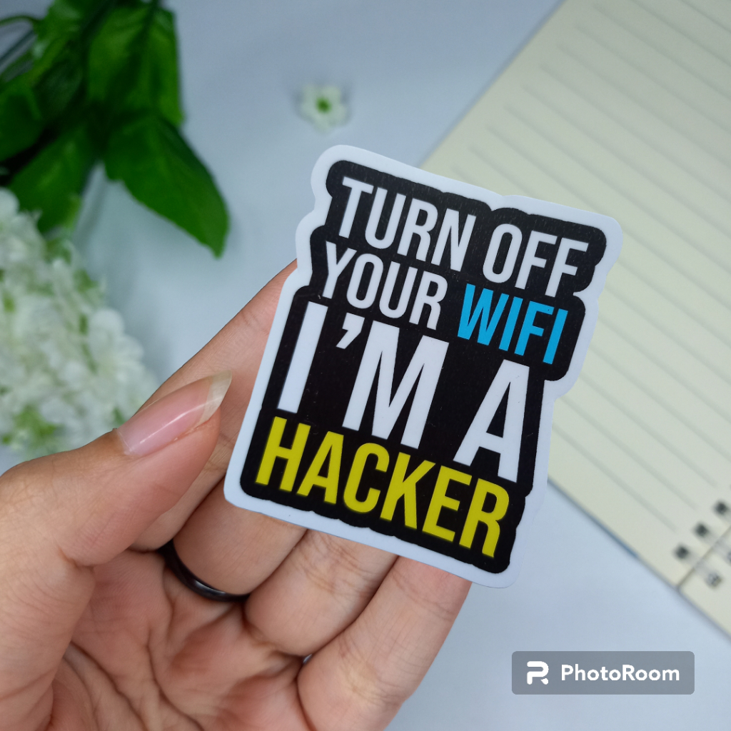 Stiker Satuan Hacker Quotes Motivasi Monochrome Black White Waterproof Sticker Ecer Lucu Aesthetic Hiasan Laptop Botol Tumbler Case Hp DIY Stiker Laptop Notebook