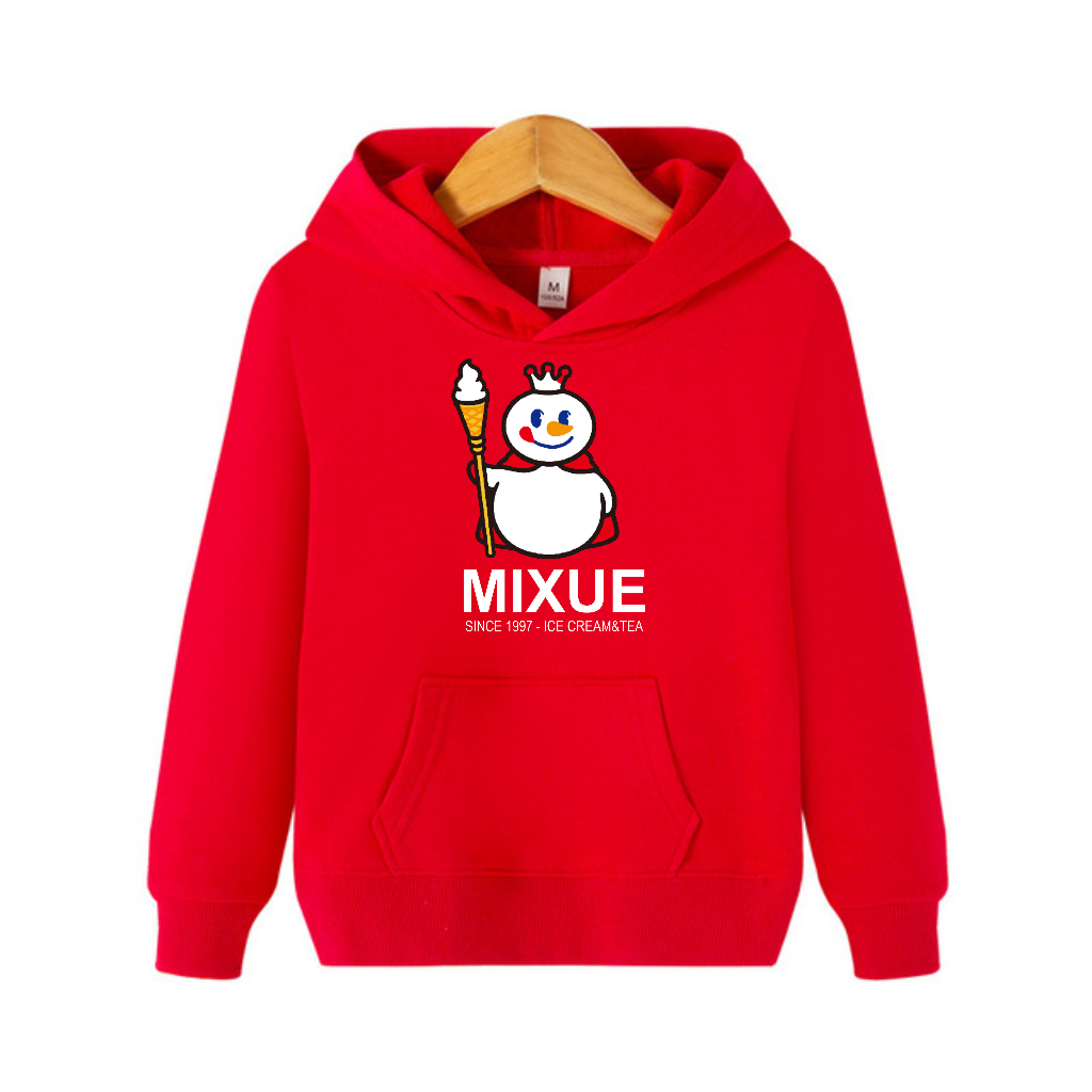 MIXUE ICE CREAM | hoodie anak gambar mixue ice cream/ umur 6-13 tahun | Hoodie Anak (Cewe Cowok)